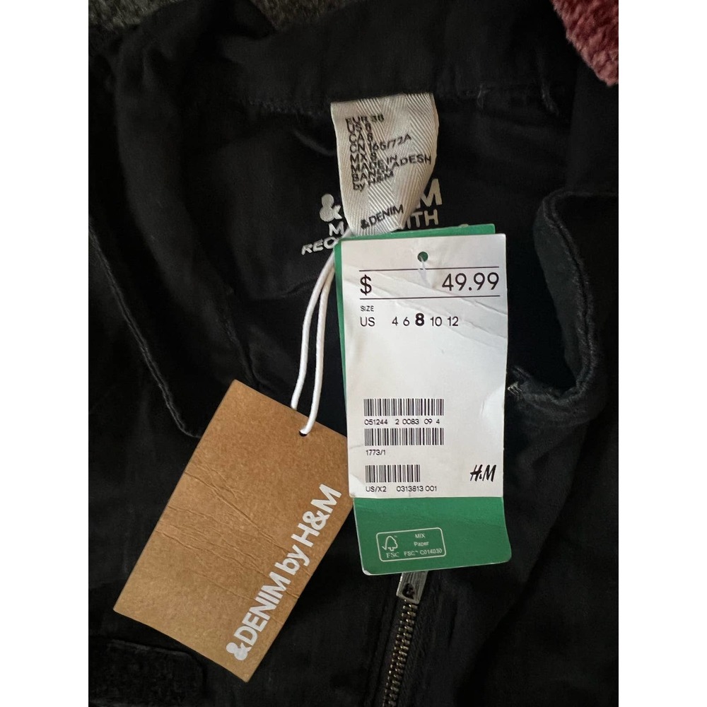 NWT H&M Denim Zip Jumpsuit size 8 - Picture 11 of 12